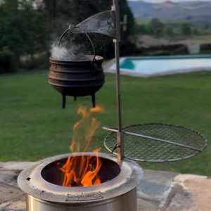 Smokeless Fires braai grid and potjie holder