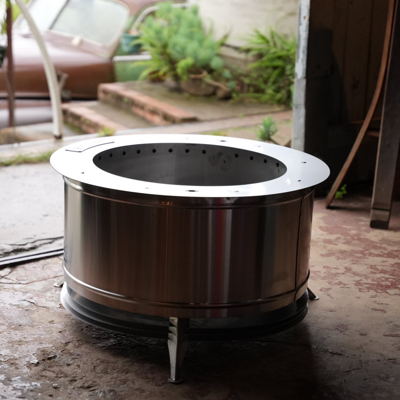Stainless steel fire pit
